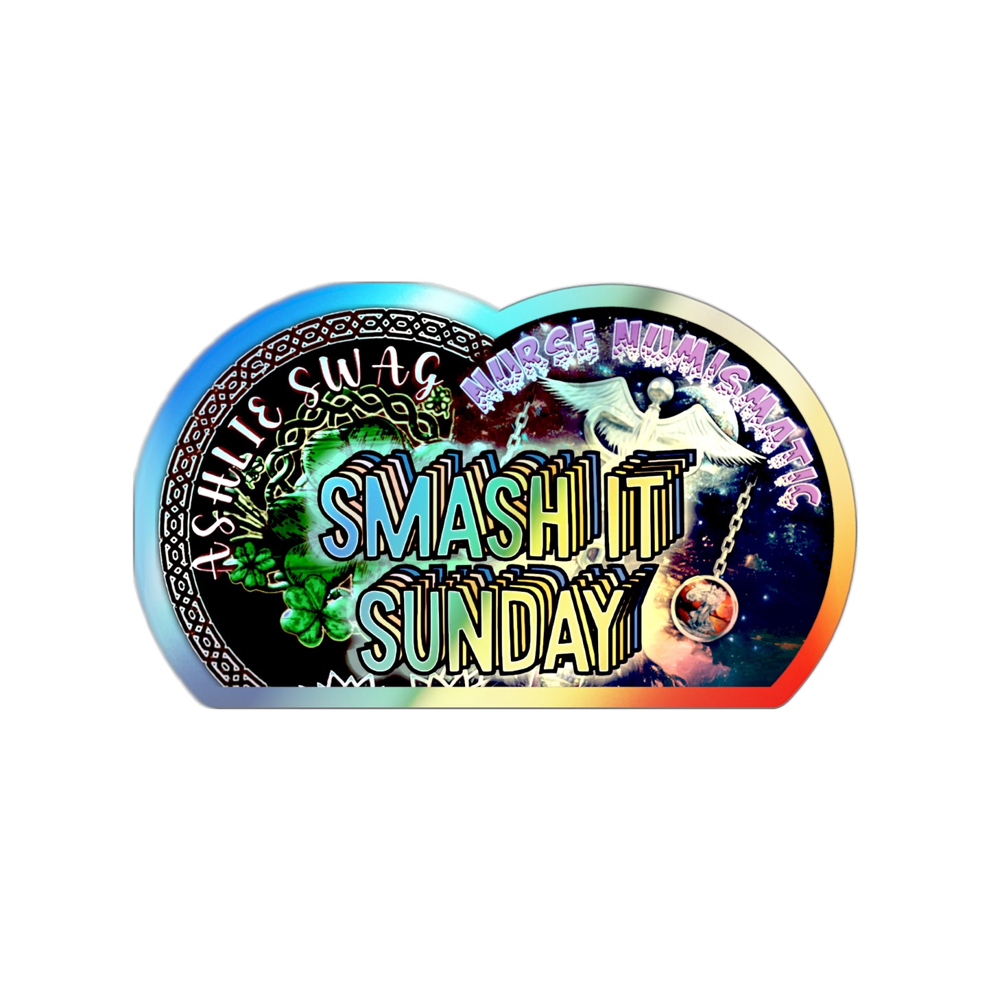 Smash It Sunday Holographic Die-cut Stickers